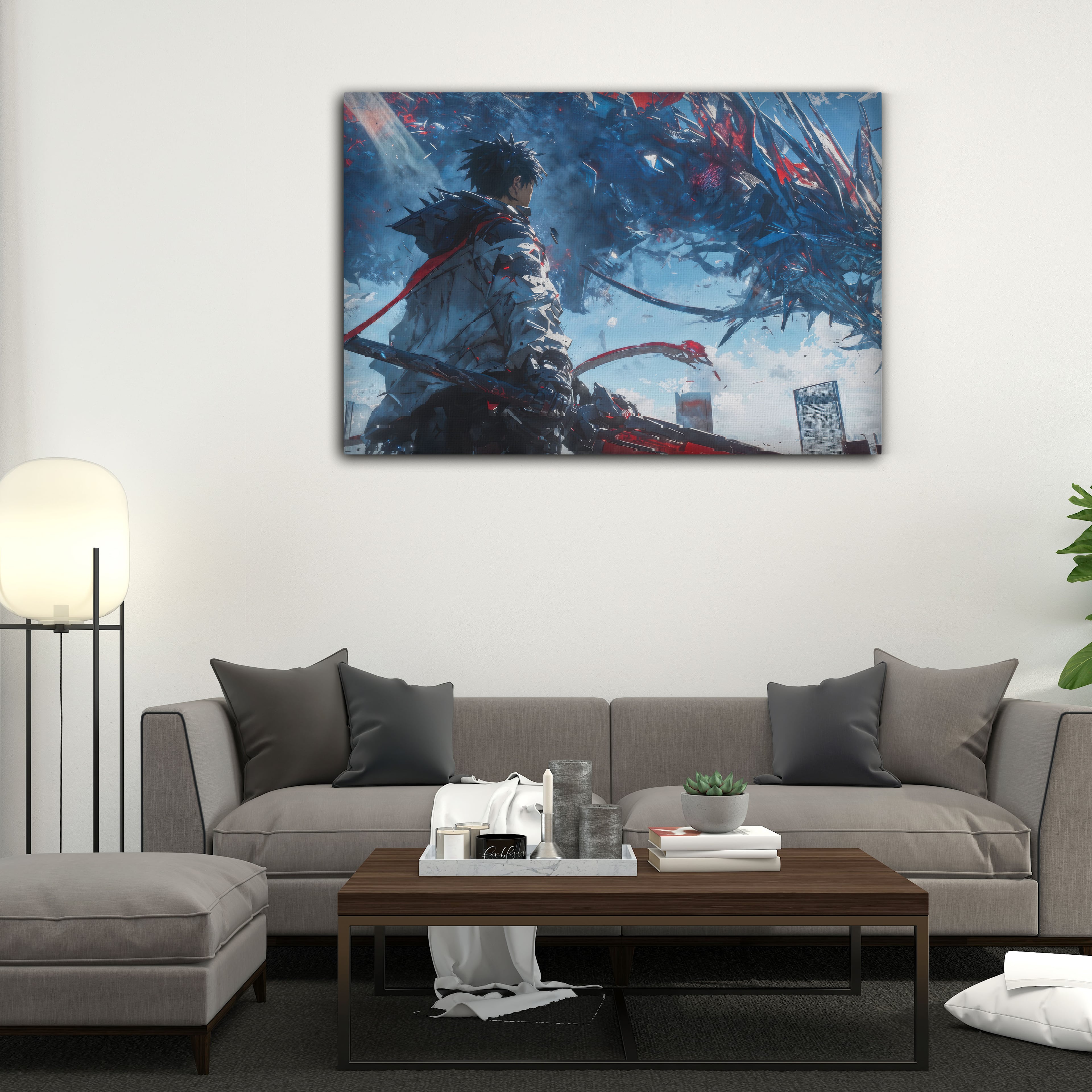 Ejderha Savaşçısı Dijital Sanat Kanvas Tablo